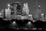 Horizontal The KC Skyline from Berkley Park black and white Photos