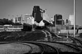 Horizontal The Kansas City Skyline with RR Tracks Framed Photos