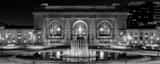 Panoramic The KC Union Station Fountain black and white Photos