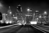 Horizontal Main Street in Kansas City Missouri black and white Photos
