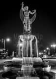 Vertical The Muse of the Missouri Fountain black and white Photos