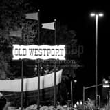Square The Old Westport Sign black and white Photos