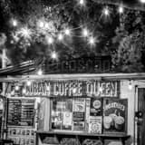 Square A Cuban Coffee Queen Stand at Night Photography