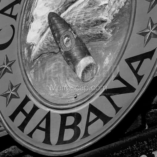 A Habana Cigars Mural -- Key West Black and White Photography