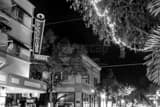 Horizontal The Pegasus Hotel at Night black and white Pictures