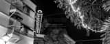 Panoramic The Pegasus Hotel at Night black and white Pictures