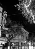 Vertical The Pegasus Hotel at Night black and white Pictures