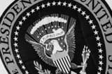 Horizontal The Presidential Seal outside of the Truman Little White House Photography