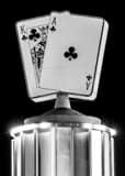 Vertical The Ace and King of Clubs on Fremont Street Framed Photos