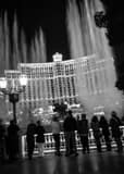 Vertical The End of a Bellagio Fountain Show black and white Pictures