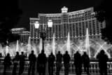 Horizontal The Bellagio Fountains at Night Framed Photos