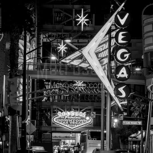 Las Vegas Black and White Photos of The Backside of the Fremont Street Experience in Downtown Las Vegas The Backside of the Fremont Street Experience in Downtown Las Vegas -- Las Vegas Black and White Photos