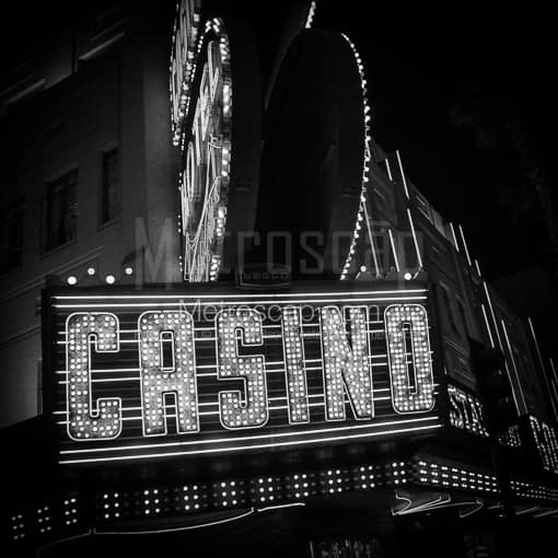 The Golden Gate Hotel and Casino -- Las Vegas Black and White Photography