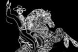 Horizontal The Hacienda Horse and Rider Neon Sign at Fremont and Las Vegas Boulevard Framed Photos