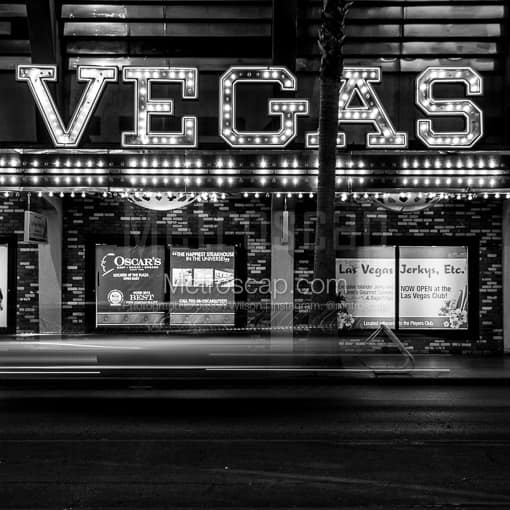 The Las Vegas Club on Fremont Street -- Las Vegas Black and White Photography