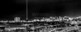 Panoramic The Las Vegas Skyline at Night from McCarran Airport Framed Photos