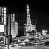 Square Paris Hotel and Casino and Ballys Casino from Flamingo Road Framed Photos