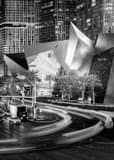 Vertical The Shops at Crystal Palace on Las Vegas Boulevard landscape black and white Photography