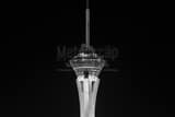 Horizontal The Stratosphere Alone at Night Framed Photos