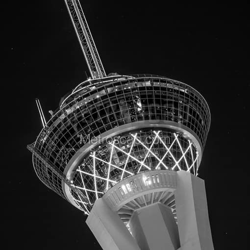 The Top of the Stratosphere -- Las Vegas Black and White Photography