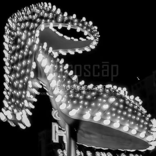 Las Vegas High Heels in Lights -- Las Vegas Black and White Photography