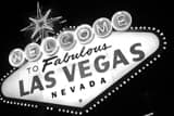 Horizontal The Las Vegas Sign black and white Pictures