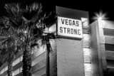 Horizontal A Vegas Strong Sign on a Casino Employee Parking Garage Framed Photos