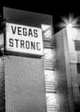 Vertical A Vegas Strong Sign on a Casino Employee Parking Garage Framed Photos