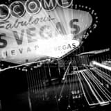 Square Close Up Zoom Out of the Las Vegas Sign Framed Photos