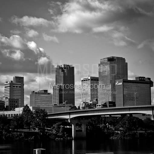 The Little Rock Skyline -- Little Rock Black and White Photos