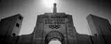 Panoramic The L.A. Coliseum landscape black and white Photography