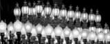 Panoramic The LACMA Lamps close-up black and white Pictures