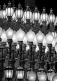 Vertical The LACMA Lamps close-up black and white Pictures