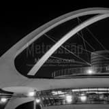 Square The LAX Theme Building landscape black and white Photography