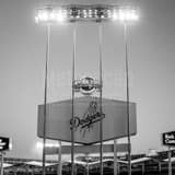 Square The Back of the Dodger Stadium Score Board landscape black and white Photography
