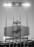 Vertical The Back of the Dodger Stadium Score Board landscape black and white Photography