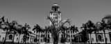 Panoramic Beverly Hills City Hall landscape black and white Photography