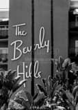 Vertical The Beverly Hills Hotel and Tropical Foliage landscape black and white Photography