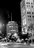 Vertical The Capitol Records Building at Hollywood and Vine landscape black and white Photography