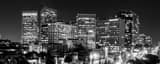 Panoramic The Century City Skyline at Night landscape black and white Photography
