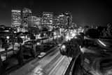 Horizontal Century City at Night from the Beverly Hilton black and white Pictures
