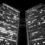 Square The Century City Towers at Night Framed Photos