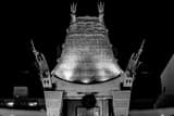 Horizontal Top of the Chinese Theater landscape black and white Photography
