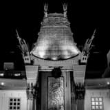 Square Top of the Chinese Theater landscape black and white Photography