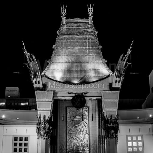 Top of the Chinese Theater -- Los Angeles Black and White Photos