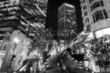 Horizontal The Citigroup Building and BoA Building from Fifth Street landscape black and white Photography