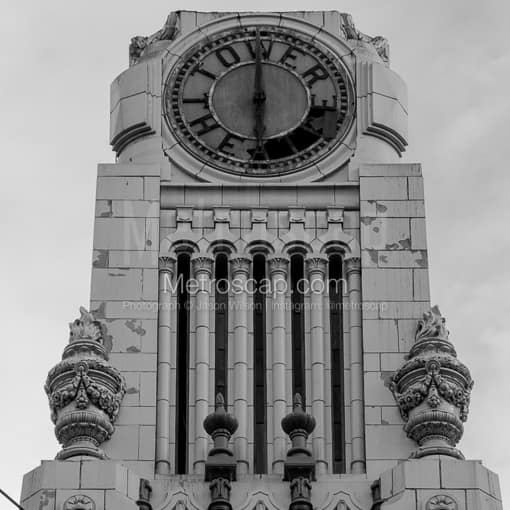 The Dead Clock on the Old Tower Theater -- Los Angeles Black and White Photos
