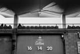 Horizontal Dodger Stadium Sections 16 14 and 20 landscape black and white Photography