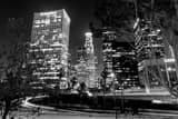 Horizontal Downtown LA at Night black and white Pictures