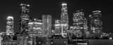 Panoramic Downtown Los Angeles at Night black and white Pictures